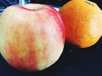 Close-up of orange on table