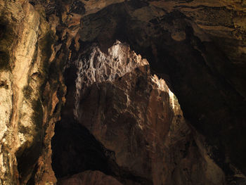 Rock formations in cave