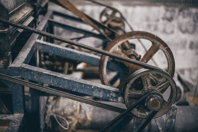 Close-up of rusty machine part