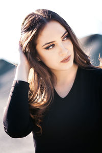 Portrait of beautiful young woman