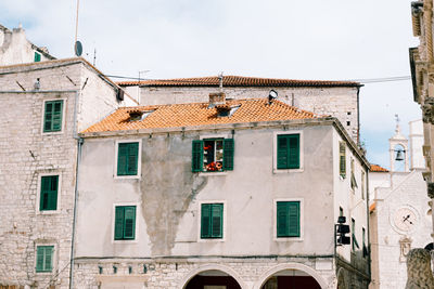 Low angle view of building against sky