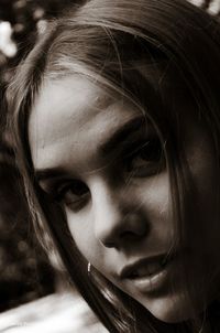 Close-up portrait of teenage girl