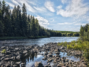 Scenic view of river against sky