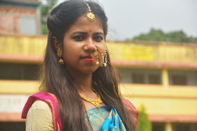 Portrait of beautiful young woman