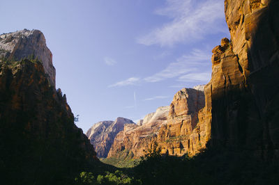 Scenic view of rocky mountains