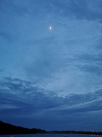 Low angle view of moon in sky