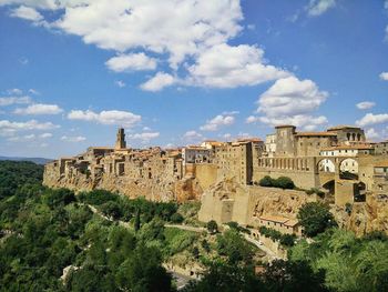 Low angle view of old ruins