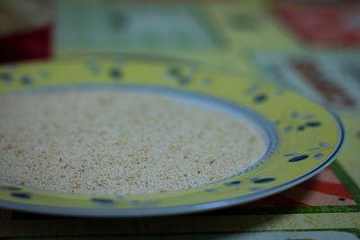 High angle view of bread on table