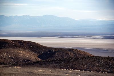 Scenic view of death valley national park against sky