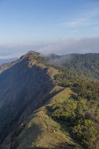 High angle view of landscape against sky