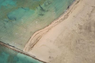 High angle view of beach