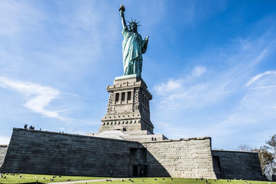 Low angle view of statue