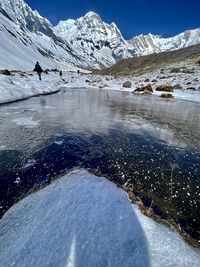 Scenic view of snowcapped mountains to go to annapurna base camp