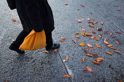 Woman standing in the dark