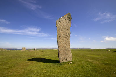 The ancient standing stones of stenness in orkney, scotland, uk