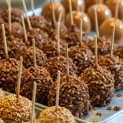 Candy apples on