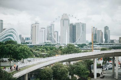 Panoramic view of city buildings against sky