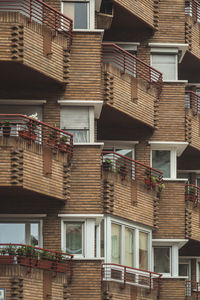 Low angle view of buildings in city