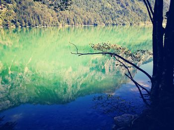 Scenic view of calm lake