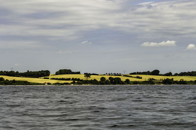 Scenic view of river against sky