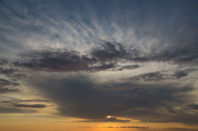 Low angle view of cloudy sky