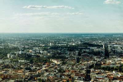 High angle view of cityscape