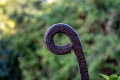 Close-up of metal rope