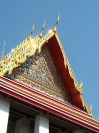 Low angle view of temple