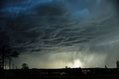 Low angle view of storm clouds in sky