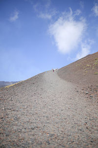 Low angle view of desert against sky