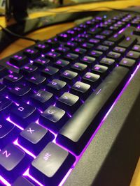 Close-up of computer keyboard