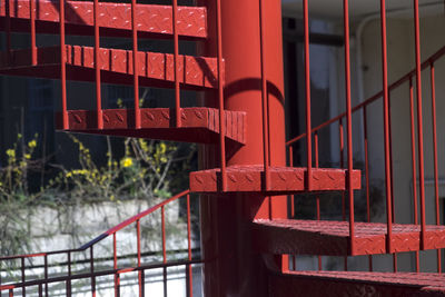 Red railing
