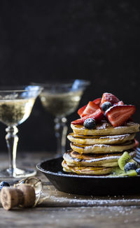 Close-up of dessert in plate on table