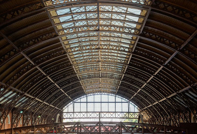 Low angle view of ceiling of railroad station