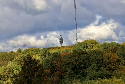 Low angle view of lighthouse against sky