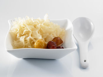 High angle view of breakfast in bowl