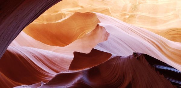 Low angle view of rock formation