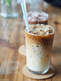 Close-up of drink on table