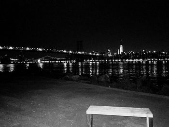 Illuminated city at night