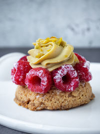 Close-up of cake in plate