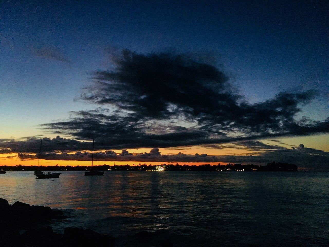 SCENIC VIEW OF SEA DURING SUNSET