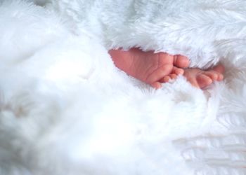 Close-up of baby feet