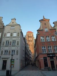 Low angle view of buildings against sky