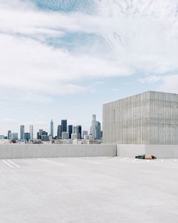 Modern buildings in city against sky