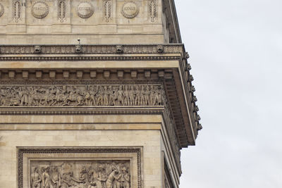 Low angle view of historical building against sky