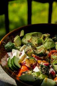 Close-up of salad in plate