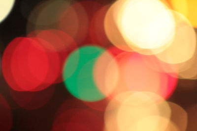 Defocused image of lights