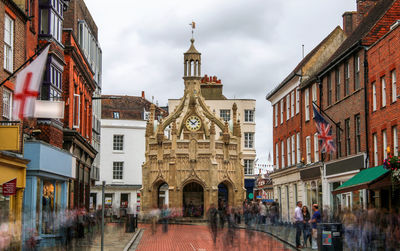 View of historical building in city chichester