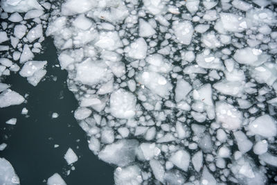 Full frame shot of frozen sea