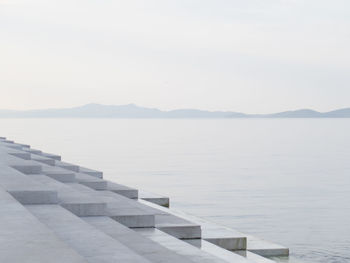 Scenic view of lake against clear sky